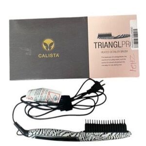 Calista Triangl Pro Heated Detailer Brush in Zebra NIB